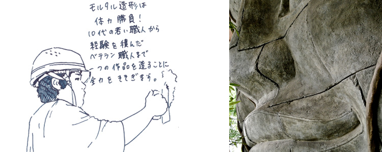 巨大な石像